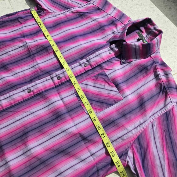 TED BAKER Men's Button Down Short Sleeve SHIRT 17.5 / 44.5 LARGE * Purple - Picture 4 of 4
